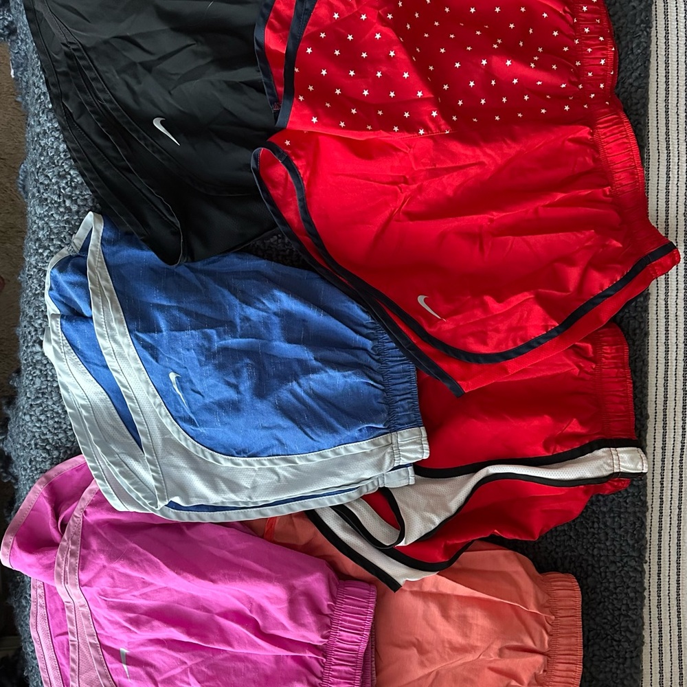 Nike Athletic Shorts Bundle - Red, Black, Blue, Pink